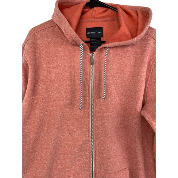 O'Neill Mens Orange Marl Full-Zip Hoodie Size Large Logo EUC  8895 - Picture 5 of 11